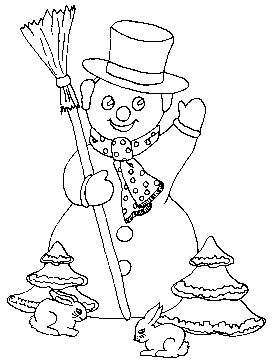 Bałwany kolorowanki